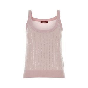 Mm Studio Women Pink Silk Lend Cosetta Tank Top